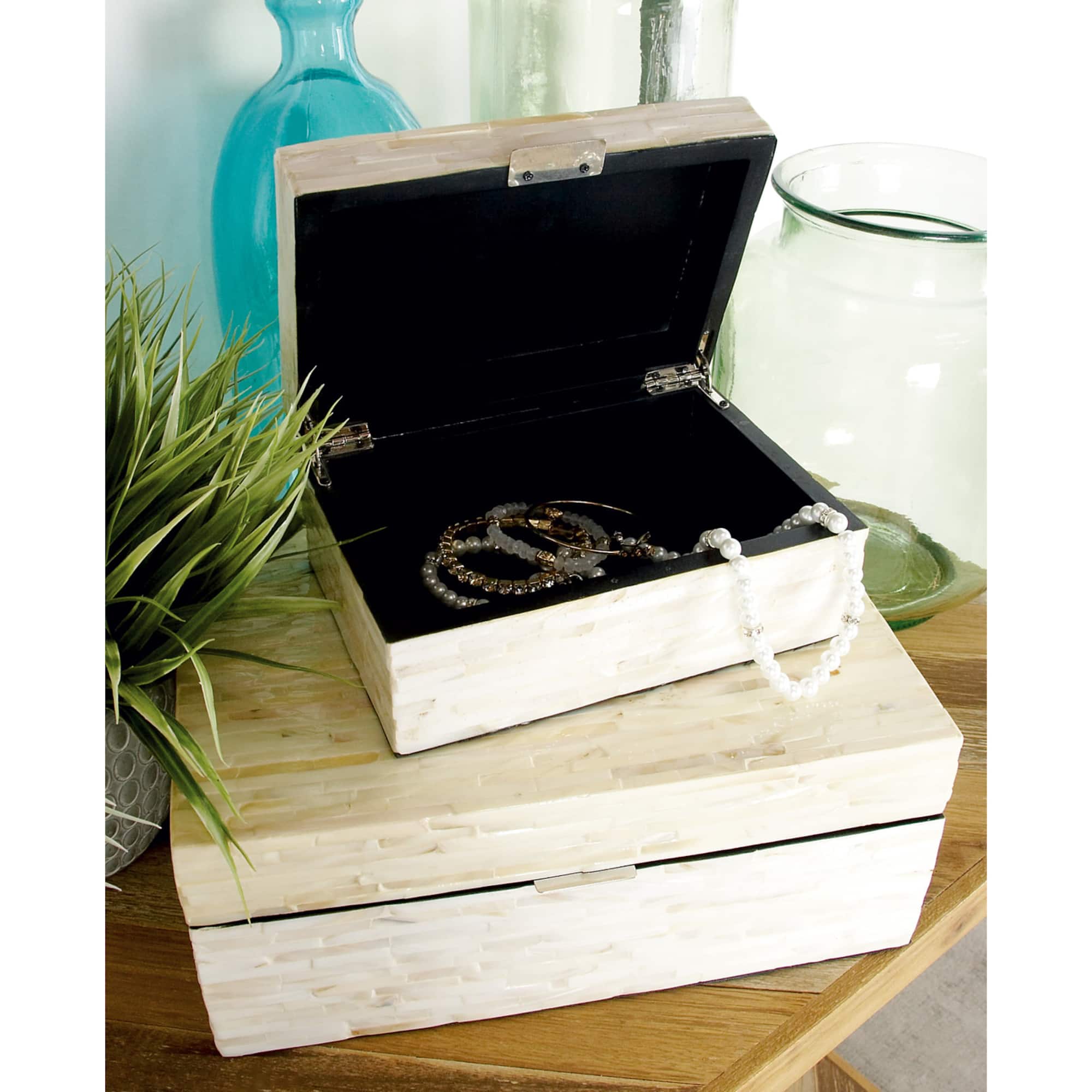 White Mother of Pearl Coastal Box Set